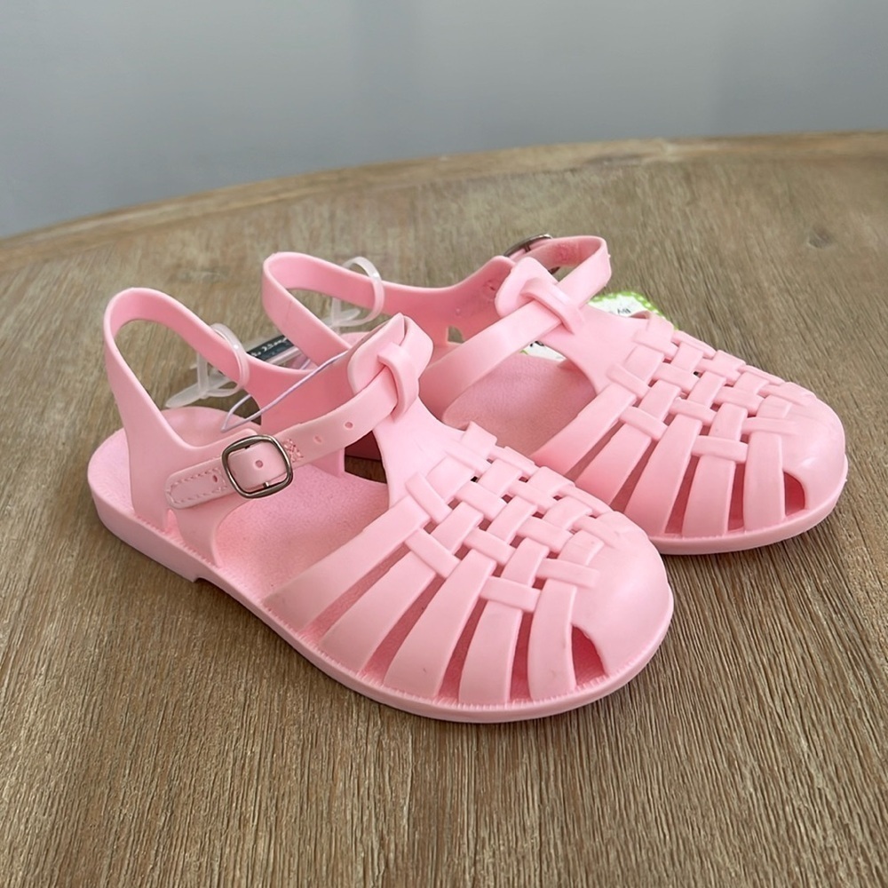Kids Pink Jelly Fisherman Sandals